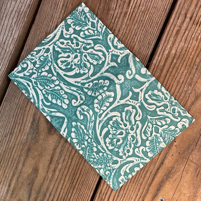 Waylon Wallet - w/ Turquoise Sand tool-Waylon Wallet-Western-Cowhide-Bags-Handmade-Products-Gifts-Dancing Cactus Designs