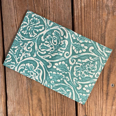 Waylon Wallet - w/ Turquoise Sand tool-Waylon Wallet-Western-Cowhide-Bags-Handmade-Products-Gifts-Dancing Cactus Designs