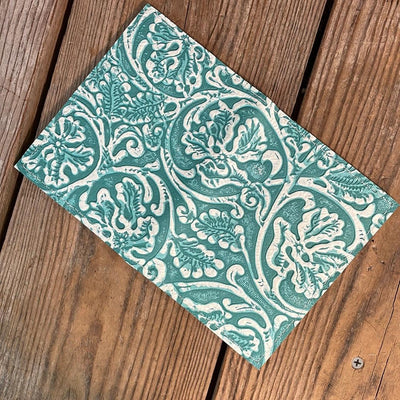 Waylon Wallet - w/ Turquoise Sand tool-Waylon Wallet-Western-Cowhide-Bags-Handmade-Products-Gifts-Dancing Cactus Designs