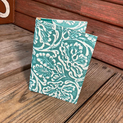 Waylon Wallet - w/ Turquoise Sand tool-Waylon Wallet-Western-Cowhide-Bags-Handmade-Products-Gifts-Dancing Cactus Designs