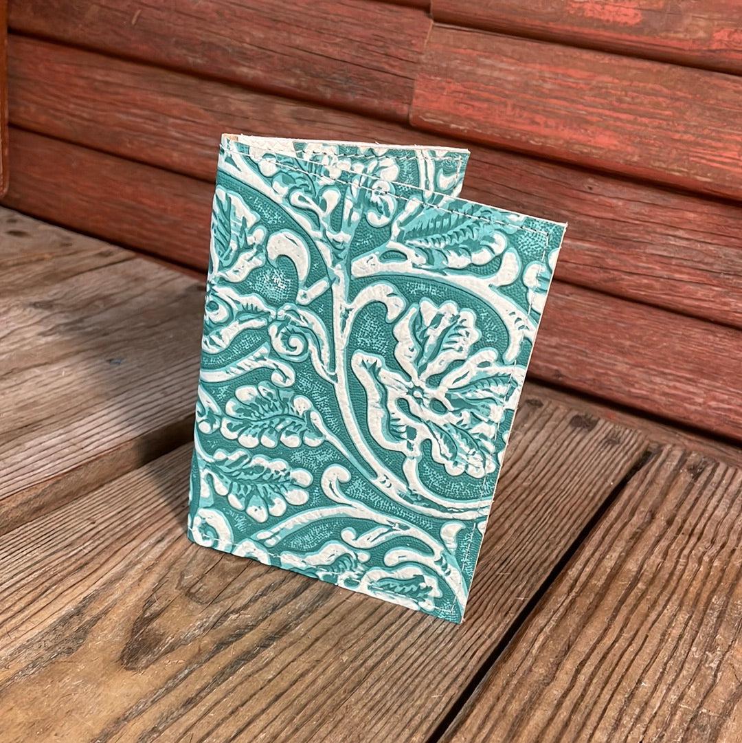 Waylon Wallet - w/ Turquoise Sand tool-Waylon Wallet-Western-Cowhide-Bags-Handmade-Products-Gifts-Dancing Cactus Designs
