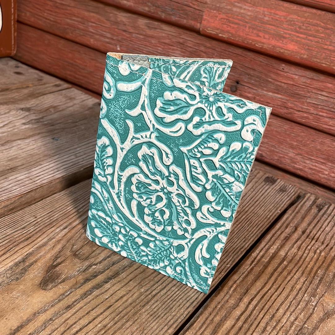 Waylon Wallet - w/ Turquoise Sand tool-Waylon Wallet-Western-Cowhide-Bags-Handmade-Products-Gifts-Dancing Cactus Designs