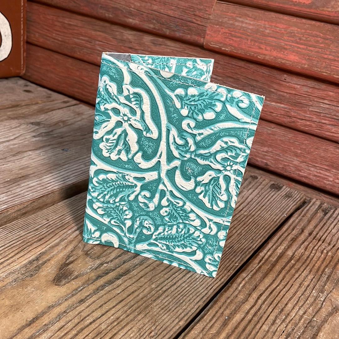 Waylon Wallet - w/ Turquoise Sand tool-Waylon Wallet-Western-Cowhide-Bags-Handmade-Products-Gifts-Dancing Cactus Designs
