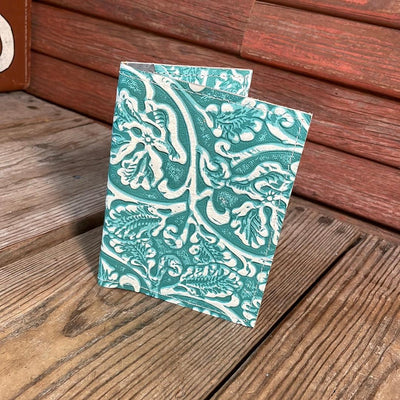 Waylon Wallet - w/ Turquoise Sand tool-Waylon Wallet-Western-Cowhide-Bags-Handmade-Products-Gifts-Dancing Cactus Designs