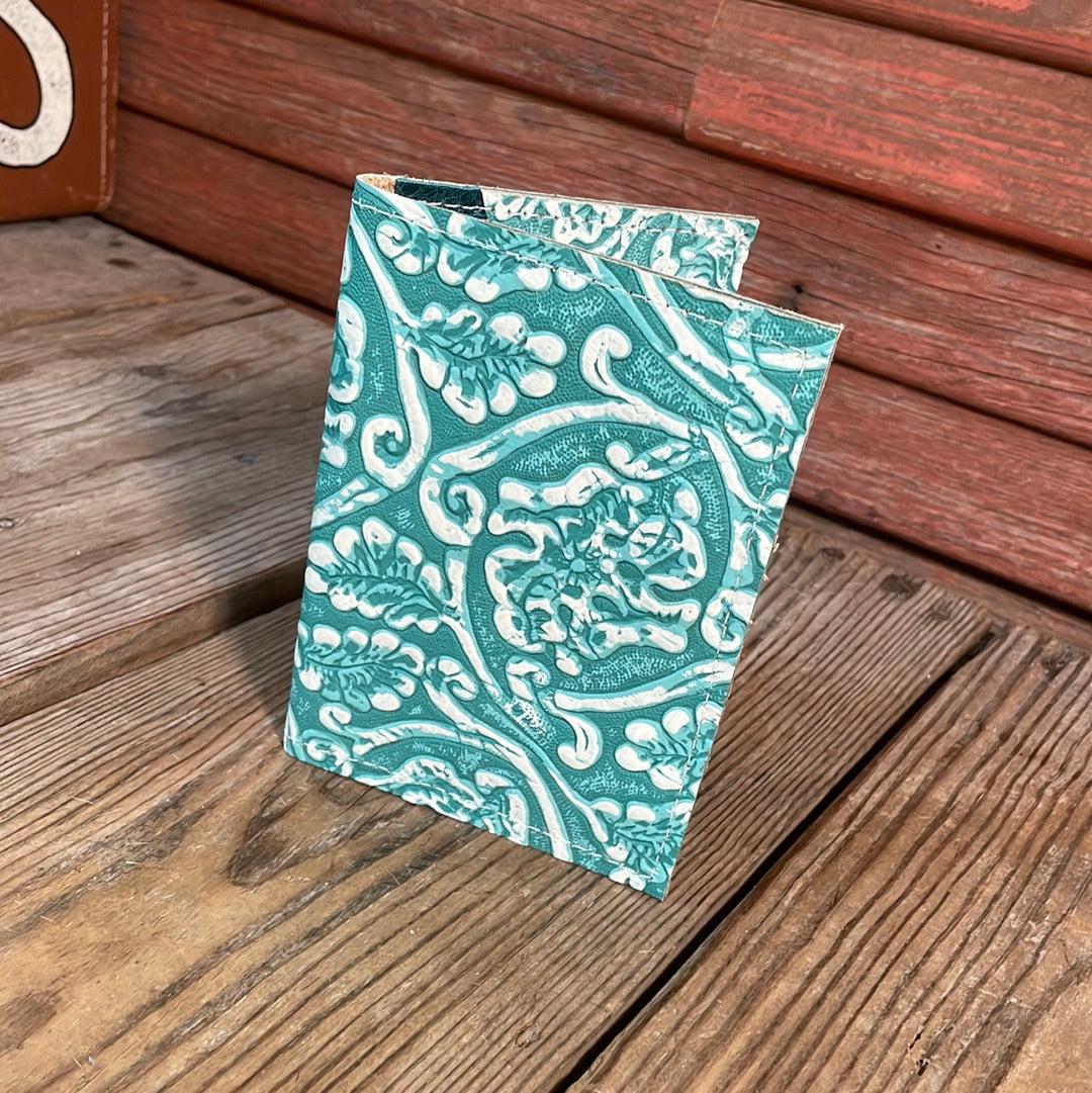 Waylon Wallet - w/ Turquoise Sand tool-Waylon Wallet-Western-Cowhide-Bags-Handmade-Products-Gifts-Dancing Cactus Designs
