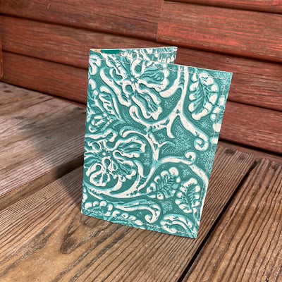 Waylon Wallet - w/ Turquoise Sand tool-Waylon Wallet-Western-Cowhide-Bags-Handmade-Products-Gifts-Dancing Cactus Designs