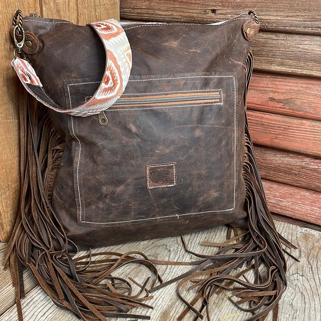 Wynonna - Tricolor w/ Copper Penny Aztec-Wynonna-Western-Cowhide-Bags-Handmade-Products-Gifts-Dancing Cactus Designs