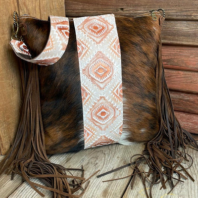 Wynonna - Tricolor w/ Copper Penny Aztec-Wynonna-Western-Cowhide-Bags-Handmade-Products-Gifts-Dancing Cactus Designs